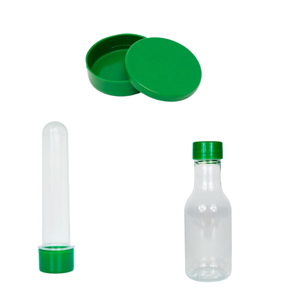 Kit 45 - 15 Latinhas 5x1 + 15 Garrafinhas + 15 Tubetes 13 cm - lembrancinhas personalizaveis festas.
