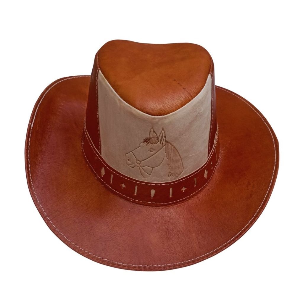 Chapéu de Couro Country Fazendeiro Vaquejada Pião