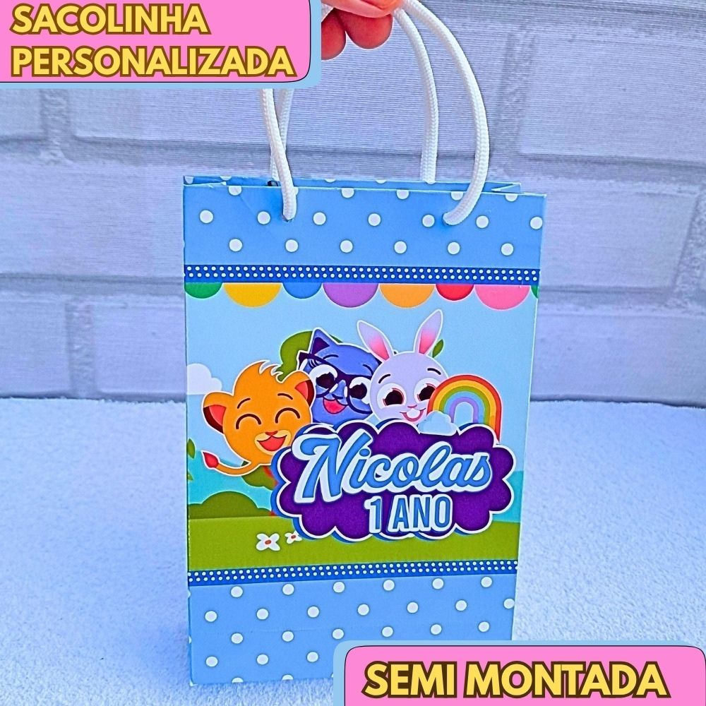 20 Sacolinha Personalizada BOLOFOFOS - JÁ VAI MONTADA lembrancinha aniversário