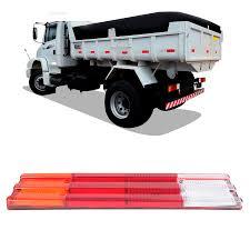 LENTE DA LANTERNA TRASEIRA MERCEDES BENZ CAMINHOES 88/ PLASTICA TRICOLOR COM BORDA REFORCADA PRADOLUX PL07173309