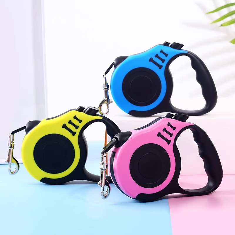 Coleira Guia Retrátil 3/5 Metros  Pets Cachorro Cães Gatos Resistente Com Trava Até 11.33kg