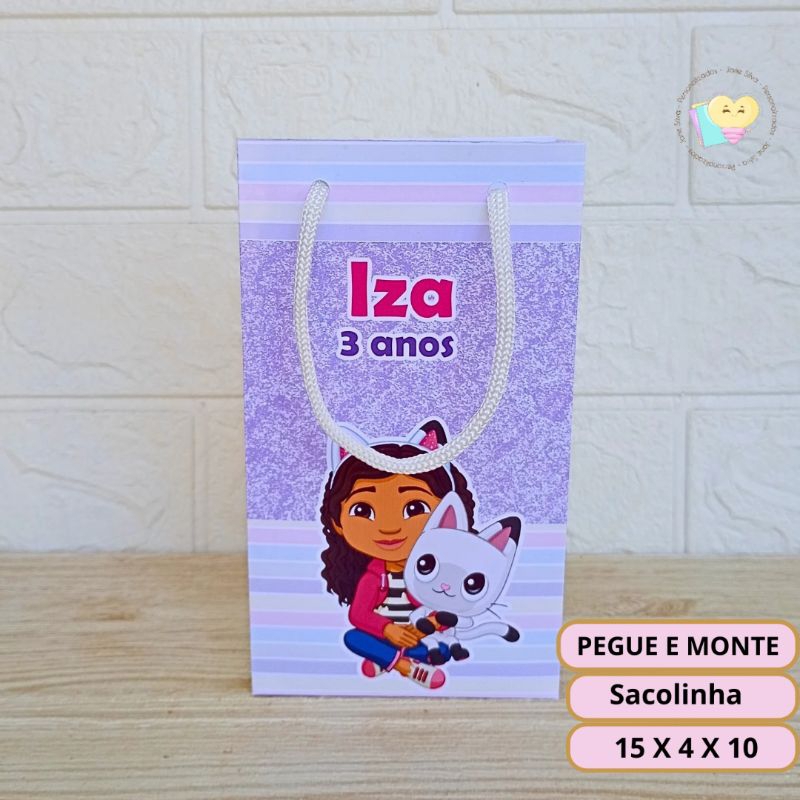 Sacolinha Surpresa A Casa Mágica da Gabby - Personalizados - Lembrancinha - Festa Infantil - Aniversário / PEGUE E MONTE