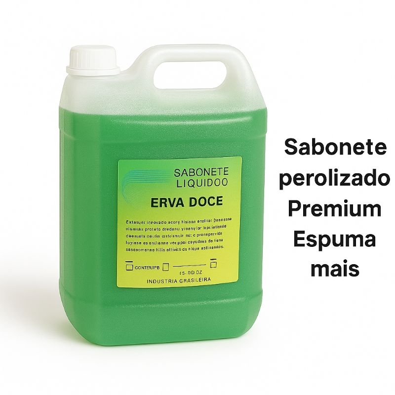 5litros sabonete liquido erva doce perolizado p/as mãos mix limp