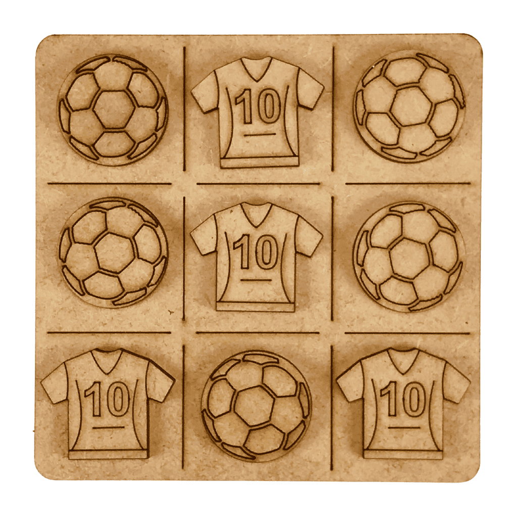 Jogos da Velha - TEMÁTICOS - BOLA / CAMISETA - MDF CRU - Lembrancinhas de Festas, Escola e Eventos em Geral
