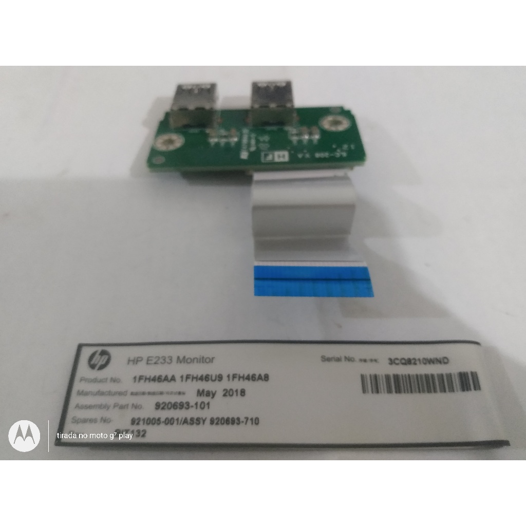 partes peças p/und. monitor 23 polegadas hp e233 bom estado leia anuncio