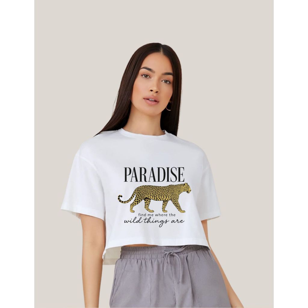 Cropped Oversized 100% Algodão Feminino Básico Soltinho Confortável Moda Comfy Juvenil Estilo Streetwear para Academia