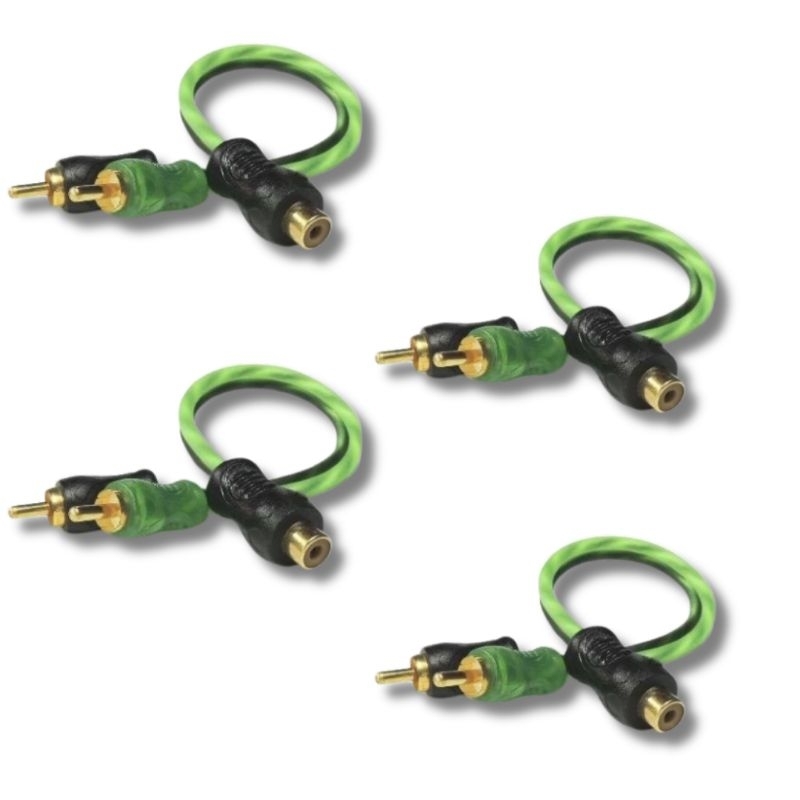 4 Cabo RCA Y Series 200 Pro Technoise 20cm 4mm - 2m/1f(2 macho 1 fêmea) Cabo Y Som Automotivo