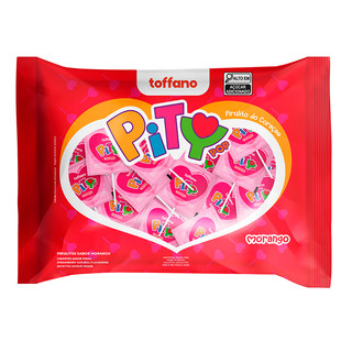 Pirulito Pity Coração Morango 200g C/50 Unidades - Toffano
