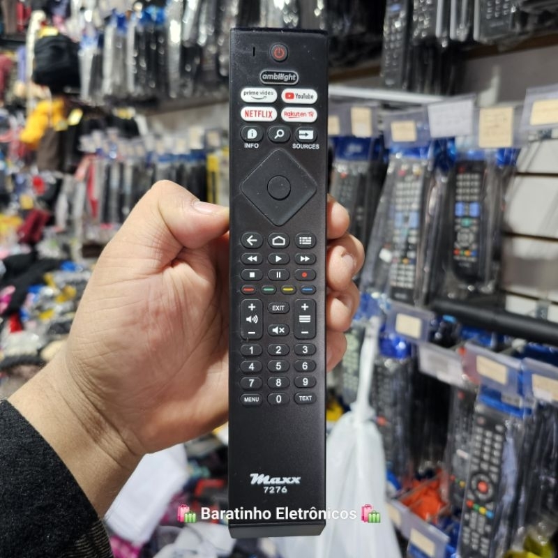 Controle Remoto Para TV Philips Smart UHD 4k Série 7900 Função Ambilight Maxx 7276 50PUG7406/78