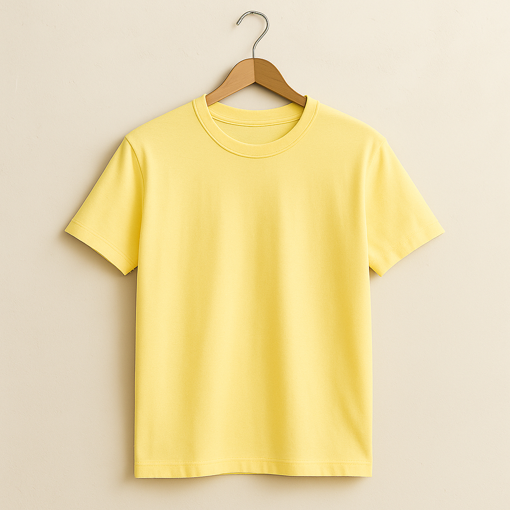Camiseta Básica Amarelo Manteiga e Outras Cores Vivas 100% Algodão 30.1 Masculina e Feminina Unissex em Oferta na Shopee