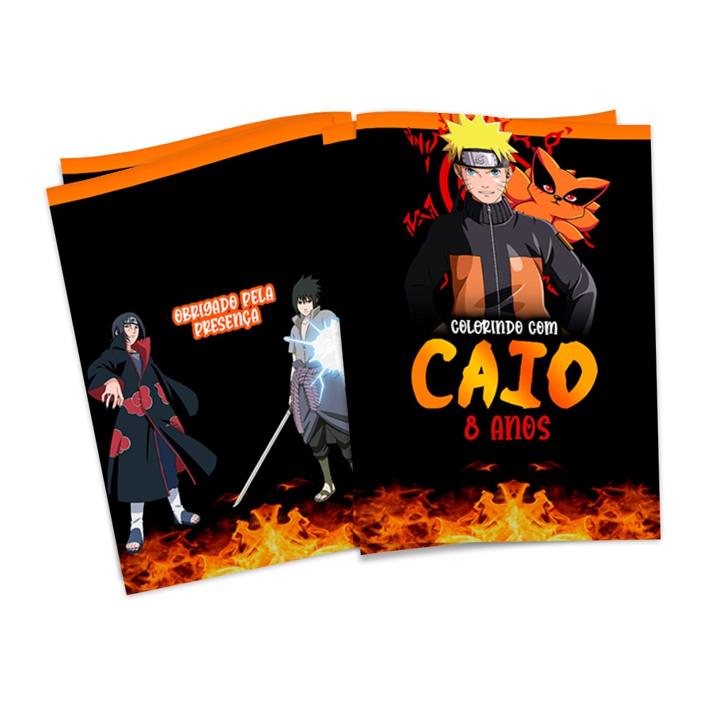Mini Livro de Colorir - Naruto Lembracinha de Aniversário - Leia toda descriação!