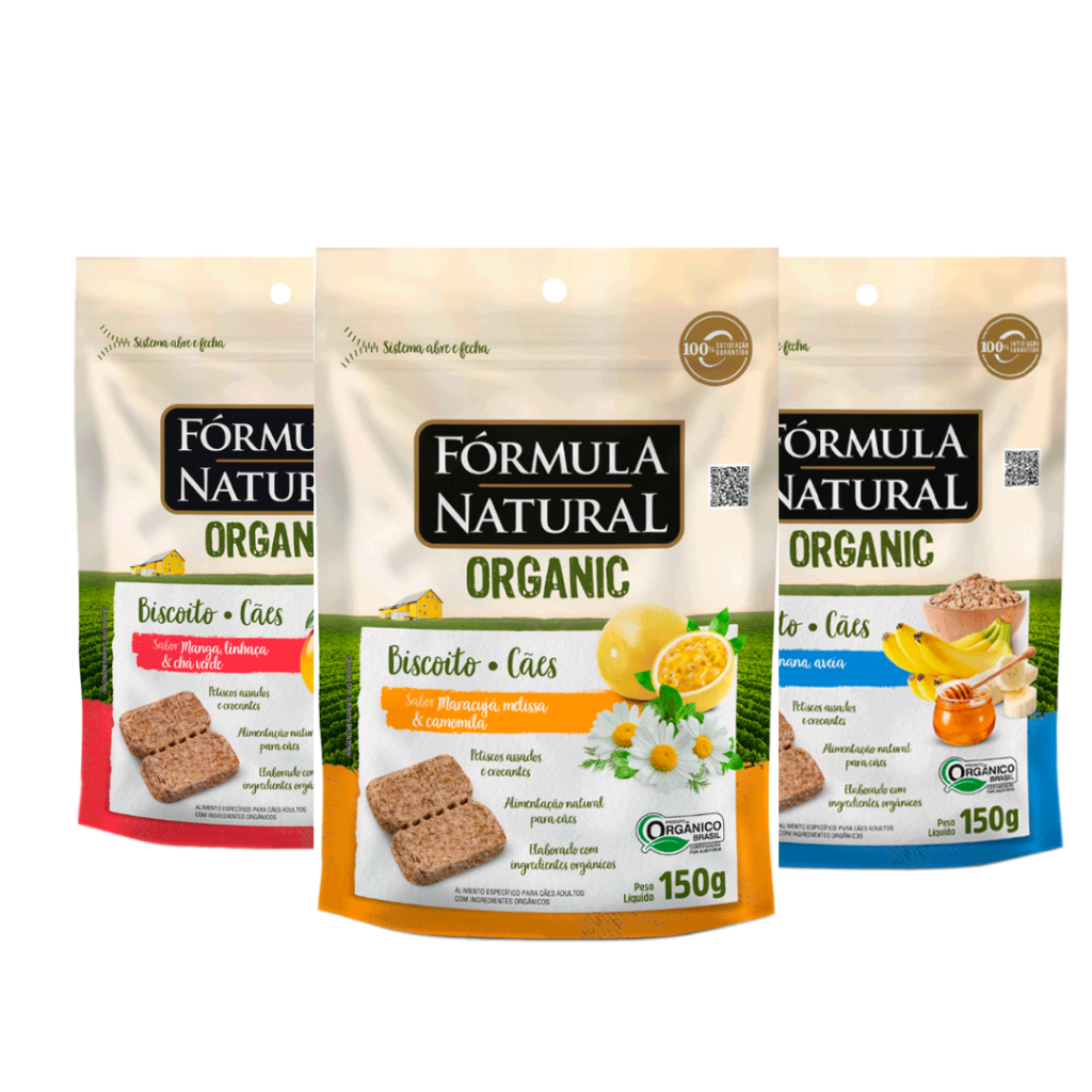 Biscoito Para Cães Adultos Organic 150g Fórmula Natural