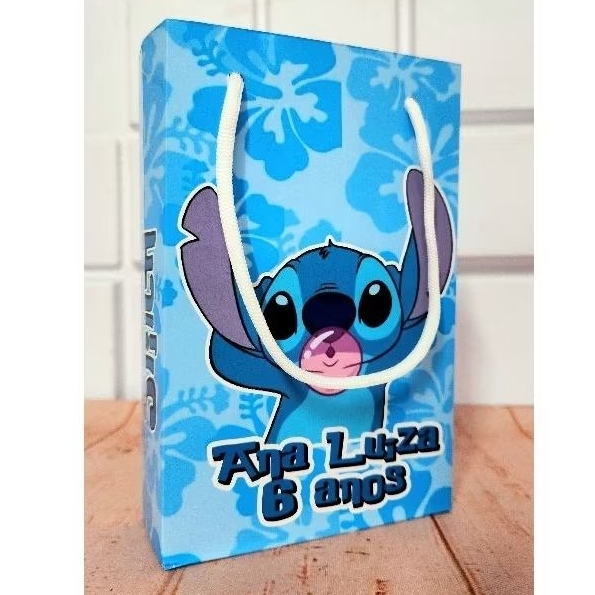 Sacolinha Saquinho Surpresa Personalizada Lilo Stitch- Lembrancinha festa infantil Stitch