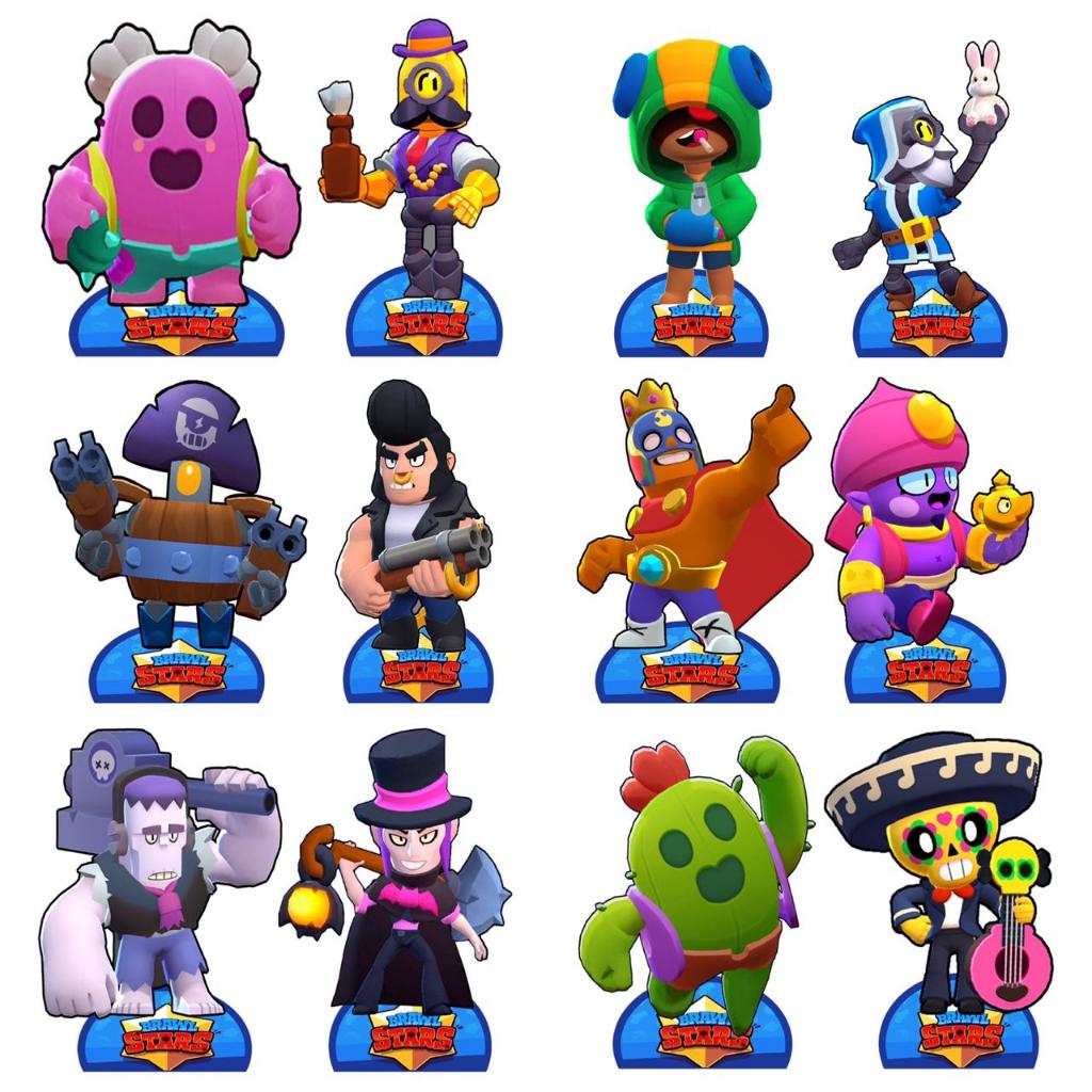 Braw Stars display de festa 20cm MDF em Oferta na Shopee