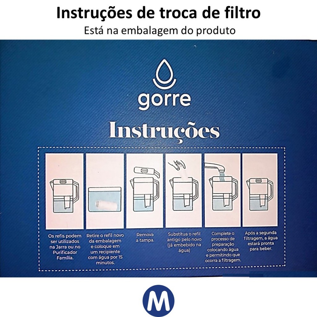 Gorre Kit Refil Filtro Alcalino Com 3 Unidades