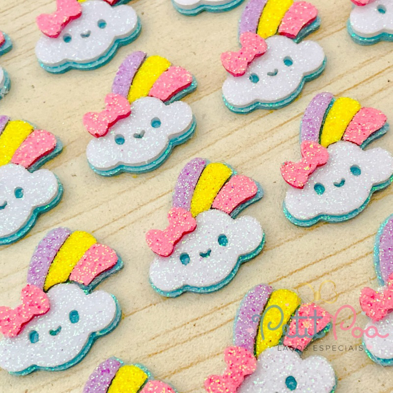 ADESIVO PET NUVEM ARCO-ÍRIS - BANHO E TOSA (20 UNIDADES)