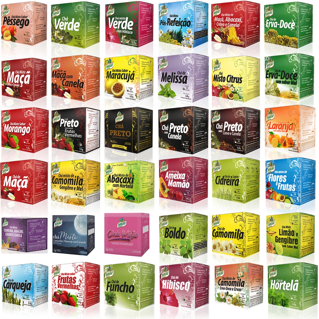 Chá Barão De Cotegipe Caixa com 10 saches Diversos sabores em Oferta na Shopee