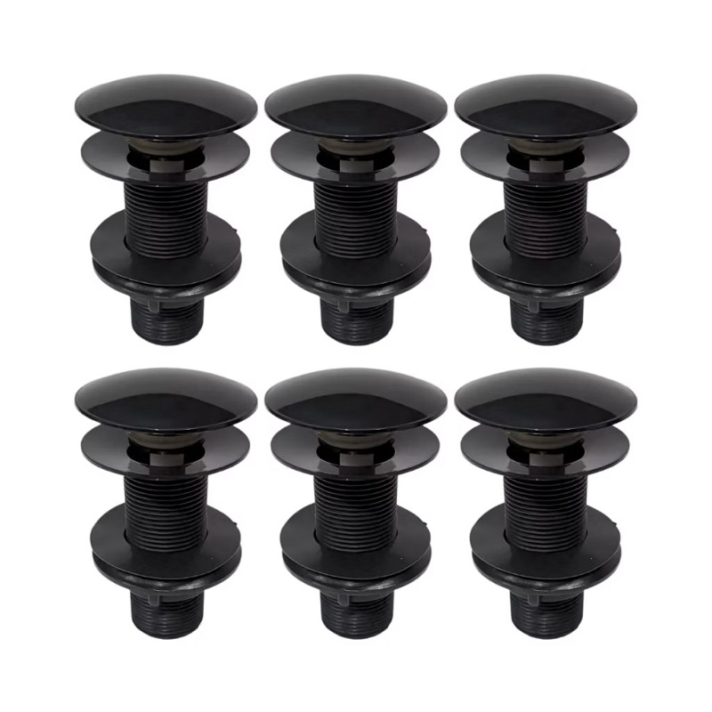 Combo com 6 Válvulas Clic ABS Preta – Encaixe 7/8”