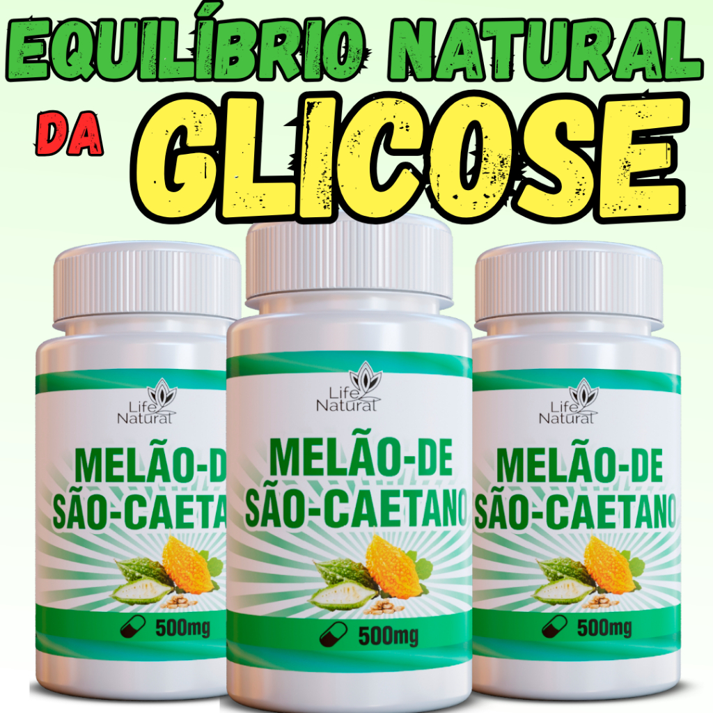 Melão de São Caetano 500mg | Equilíbrio Natural da Glicose | 120 Cáps | Suplemento Natural