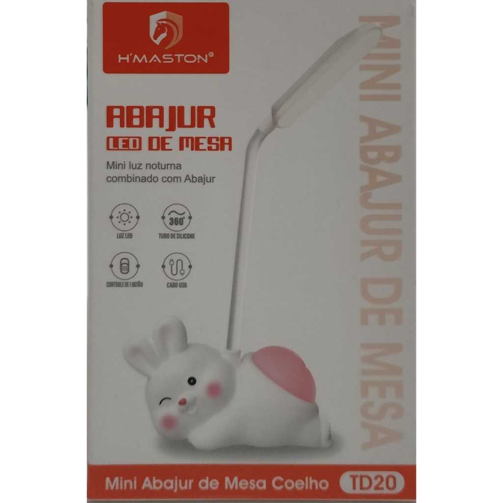 Mini Abajur de Mesa com Led - Coelho TD - 20