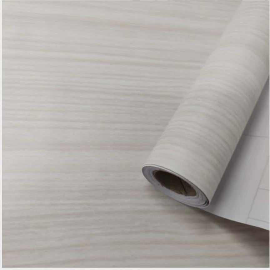 Papel de Parede Adesivo Autocolante Madeira Ipê branco 5m x 45cm Lavável - Quarto - Sala - Cozinha - Banheiro