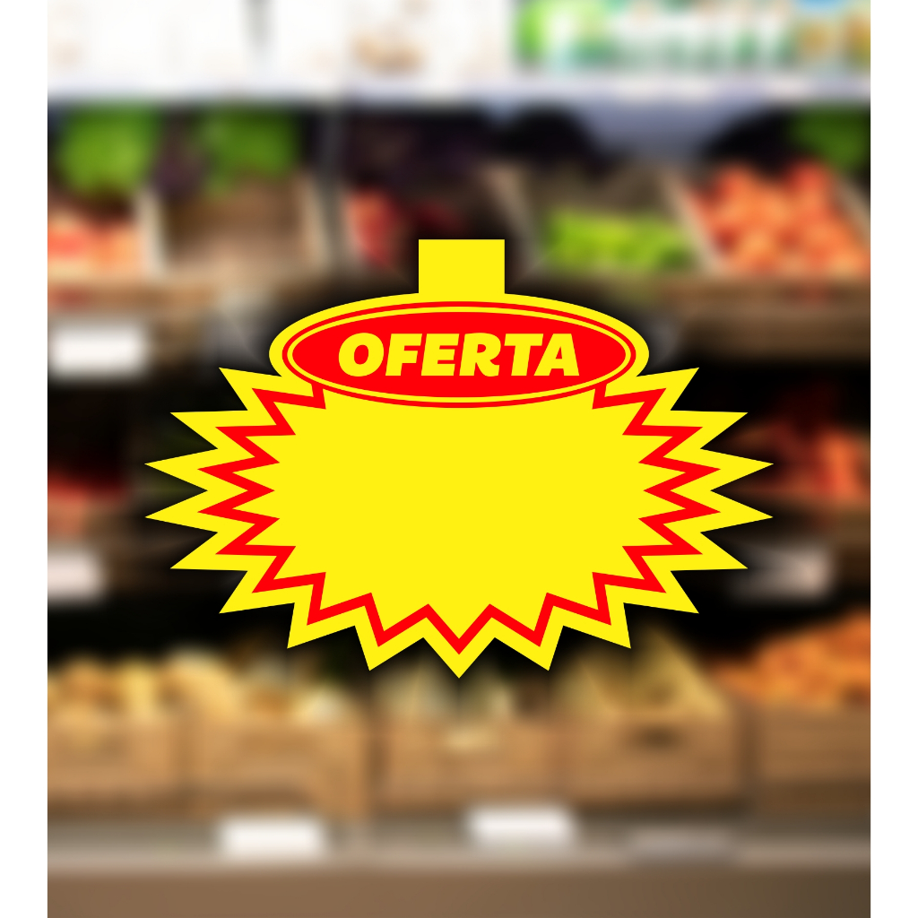 SPLASH OFERTA - Placa, Cartaz Etiqueta OFERTA, Promoção -  Supermercado - melhor avaliação
