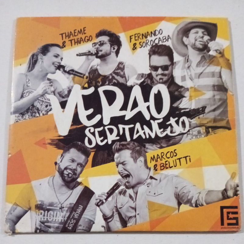 Cd Verão sertanejo promocional digipack Marcos & Belutti Thaeme & Thiago