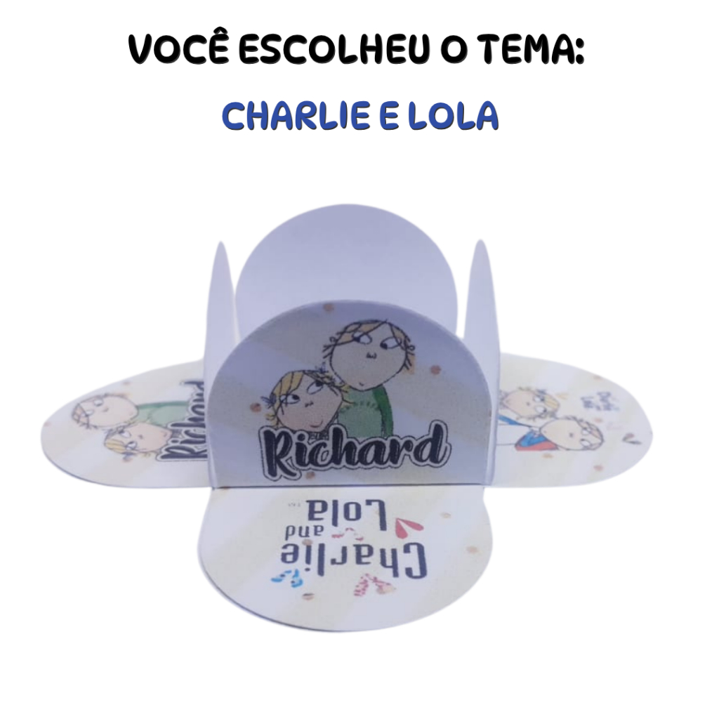Forminhas personalizadas para doces – Tema Charlie e Lola - Lembrancinha Festa Infantil