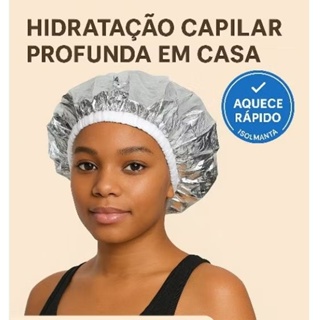 Touca Metalizada com Isolmanta Térmica Prata para Hidratação Capilar - Santa Clara em Oferta na Shopee
