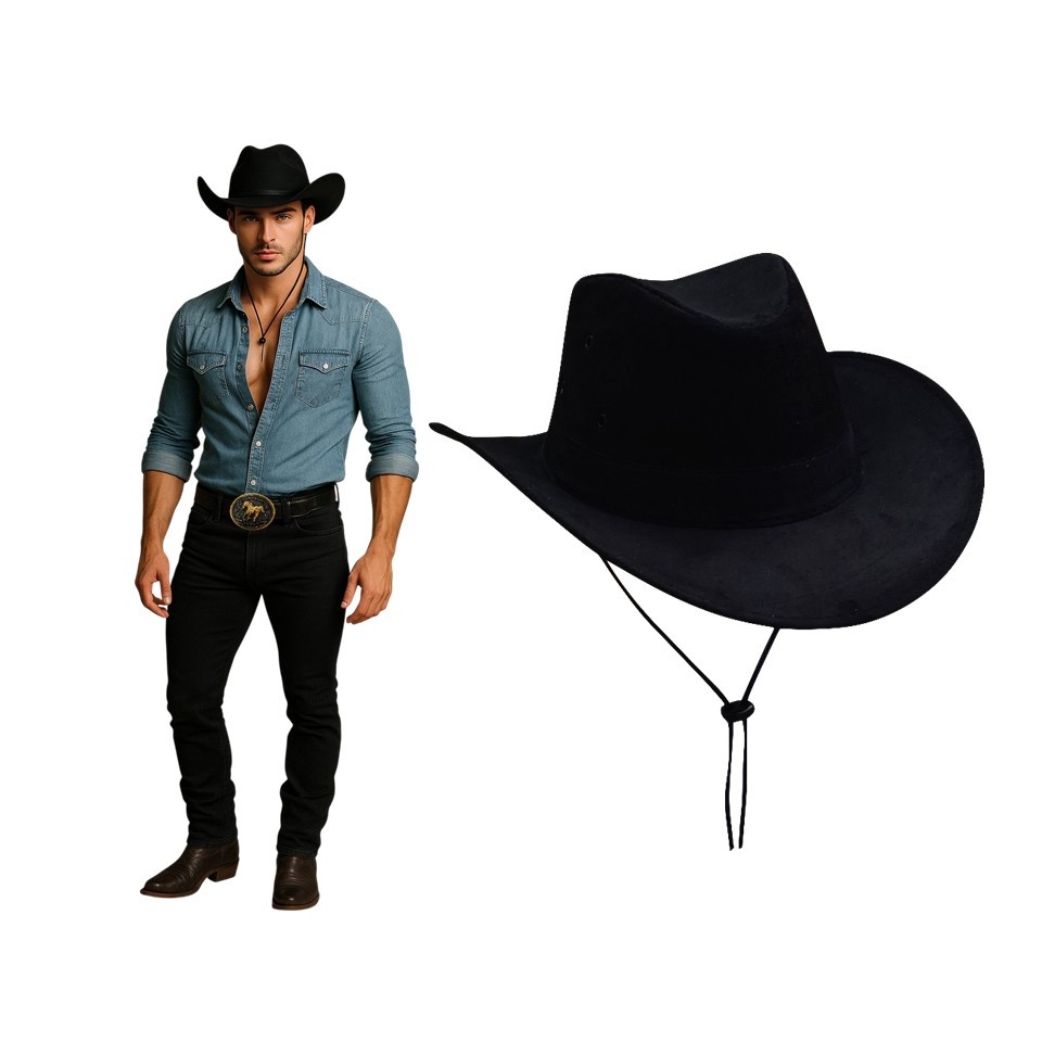 CHAPÉU COUNTRY MASCULINO RODEIO COWBOY SERTANEJO CAVALGADA FESTA JUNINA SÃO JOÃO em Oferta na Shopee