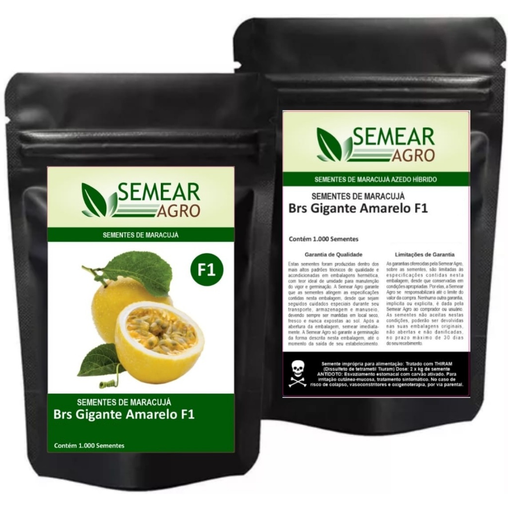 Maracujá Brs Gigante Amarelo Hibrido F1 1000 Sementes em Oferta na Shopee