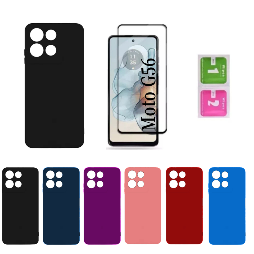 Pelicula Vidro 3D Moto G56 + Capinha Aveludada Colorida Capa Motorola em Oferta na Shopee