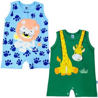 Kit 2 Macacão Bebê Banho de Sol Body Fantasia Personagem Mesversário Grávida Romper Menino Menina em Oferta na Shopee