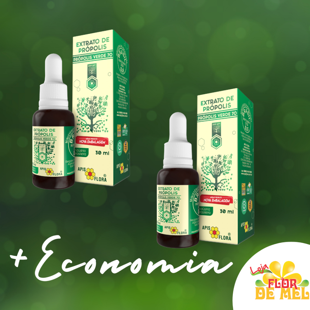 Extrato De Própolis Verde 70 30 ml (Kit com 2) - Apis Flora Melhor Preço