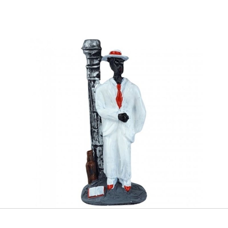 Estátua Estatueta imagem de Orixá Zé Pilintra em resina de 10cm umbanda Candomblé