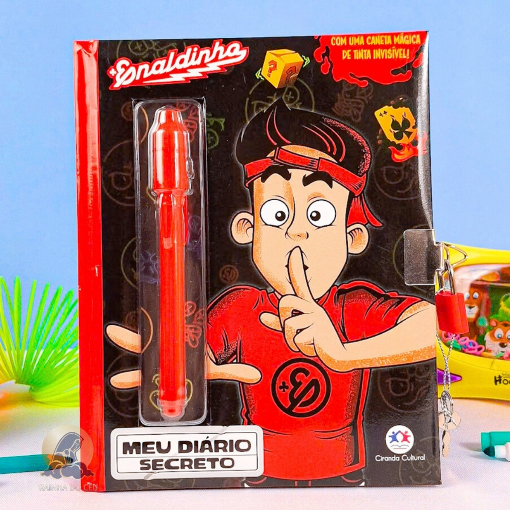 Livro Meu Diario Magico com Caneta Invisivel - Enaldinho em Oferta na Shopee