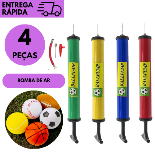 Kits 4/3 ou 2 Bomba De Ar Manual Com Bico Para Bola E Inflável Portátil Alta Pressão Futebol Colchão