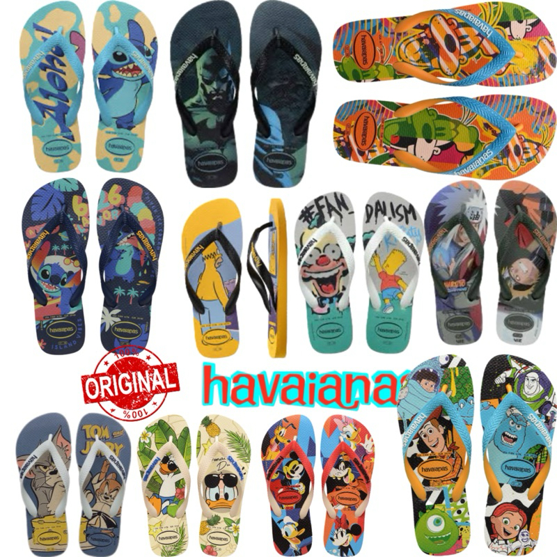 Havaianas a original chinelo personagem personalizado heróis unissex top sandália calçado confortável