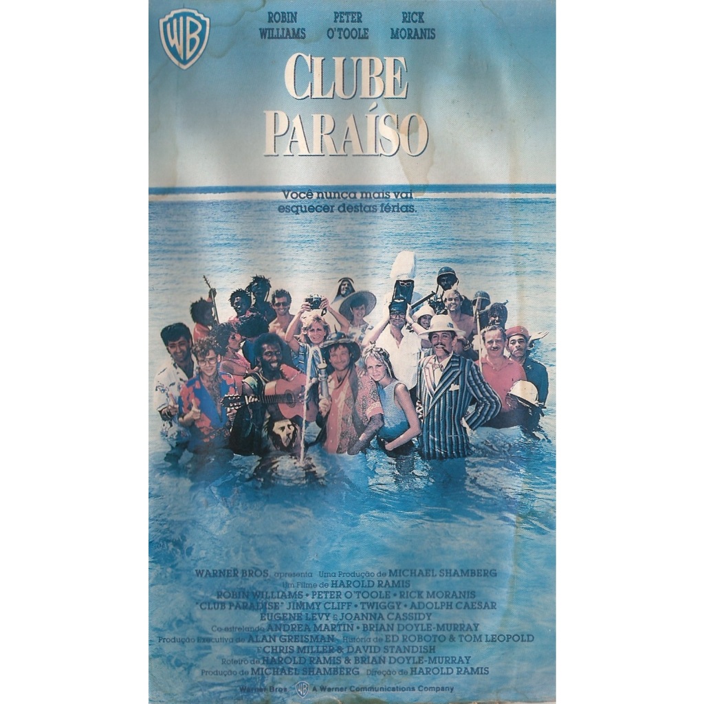 VHS Original: Clube Paraíso (Jimmy Cliff﻿, Robin Williams, Elvis Costello﻿, Brian Doyle-Murray, Rick Moranis, Comédia)