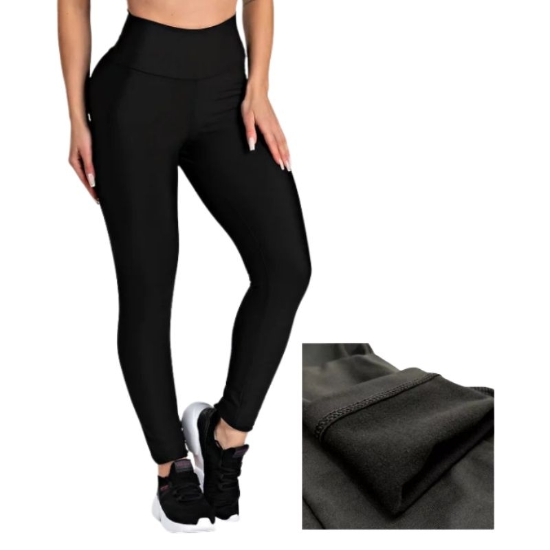 Legging Feminina Flanelada Peluciada Cintura Alta Proteção Térmica e Perfeita para Qualquer Ocasião
