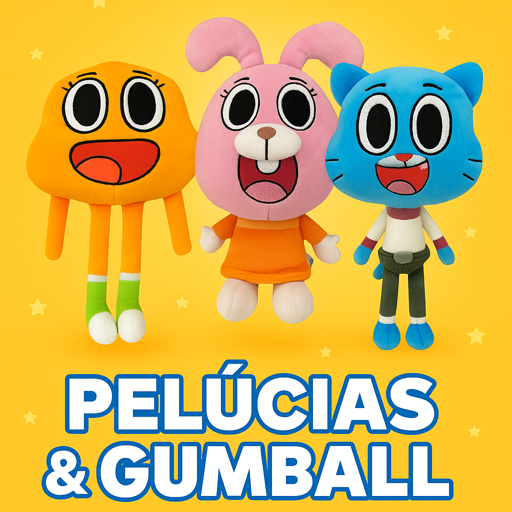 Pelúcias “The Amazing World of Gumball” - O incrível mundo de Gumball