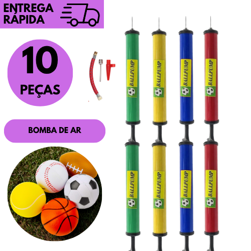 Kits 10/6/5 ou 4 Bomba De Ar Manual C/Bico Para Bola  Inflável Portátil Alta Pressão Futebol Colchão