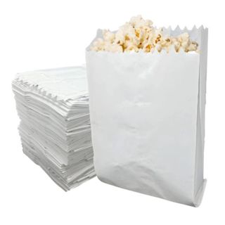 500 Sacos Papel Branco 8x13cm – Embalagem p/ Pipoca, Lanche, Batata, Doces, Guloseimas, Festas e Brindes em Oferta na Shopee