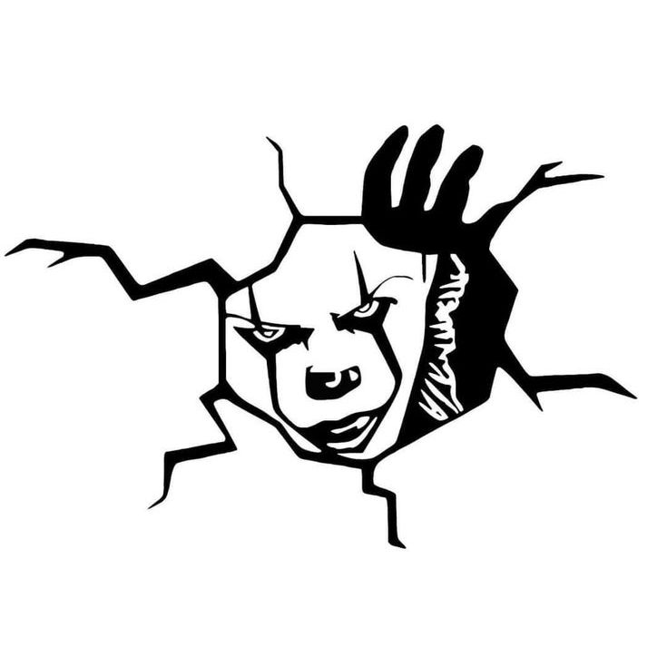 Stencil 2R Custom para Aerografias e Pinturas Palhaço IT