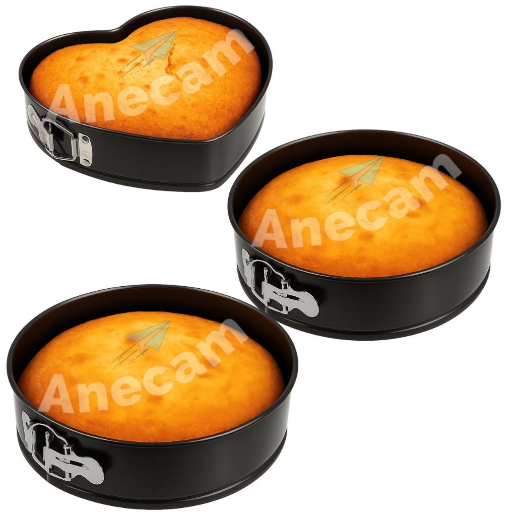 Kit 3 Formas Assadeira Com Fundo Removível Antiaderente Bolos Tortas Condução De Calor Alt...