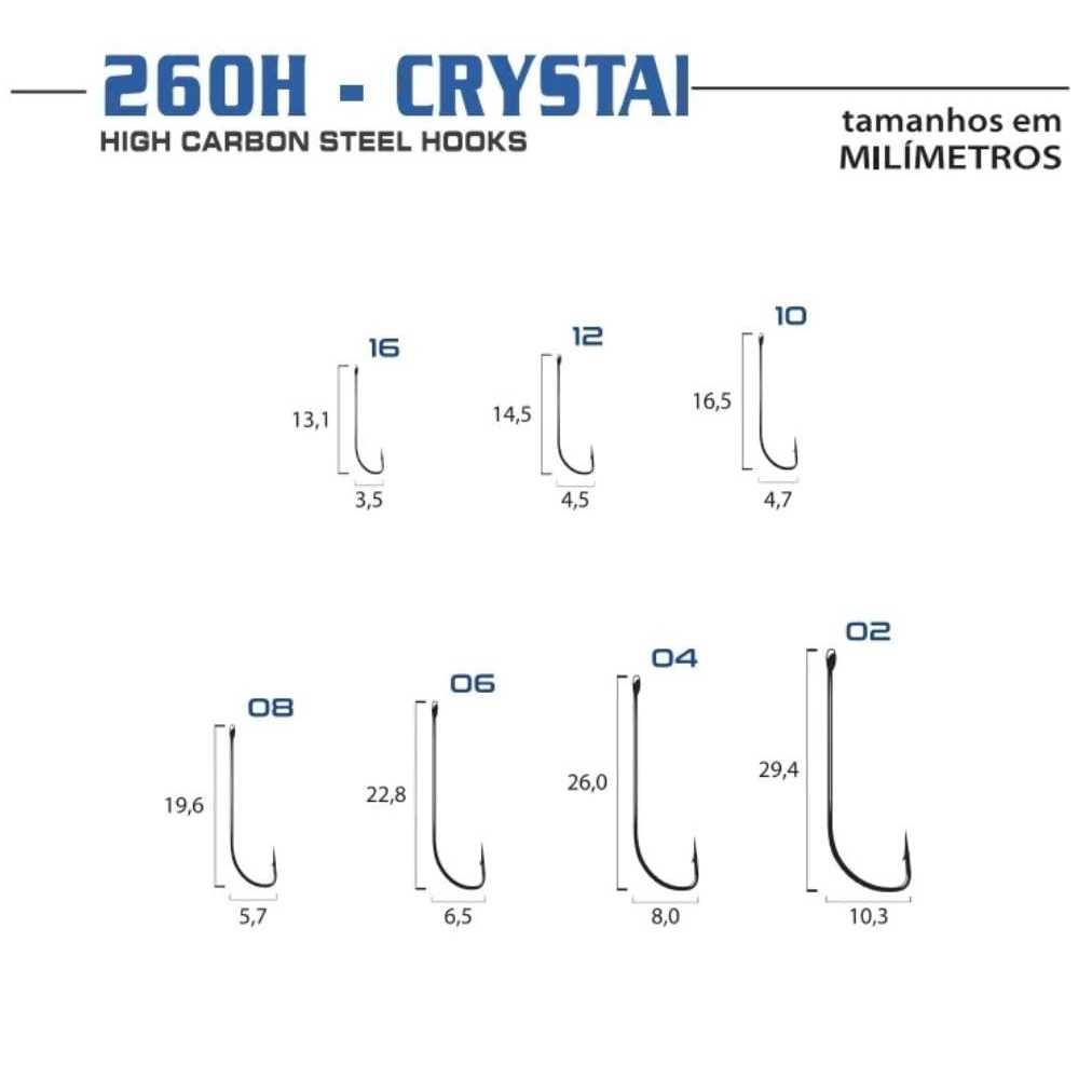 anzol CX COM 100 260h  cristal marine sports cristal ms  nickel com 100 peças diversos tamanhos haste longa bem afiado
