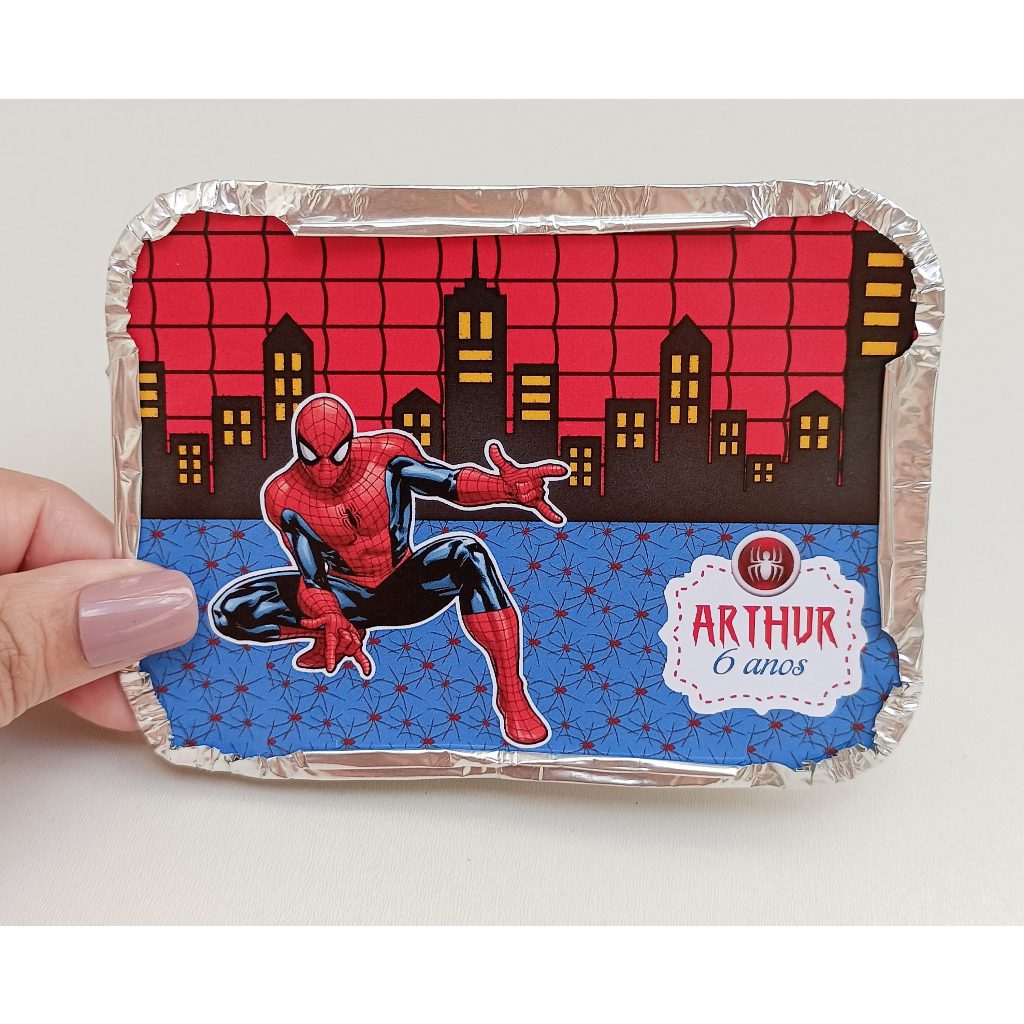 Marmitinha Homem Aranha/Marmita personalizada Homem Aranha/lembrancinha festa infantil