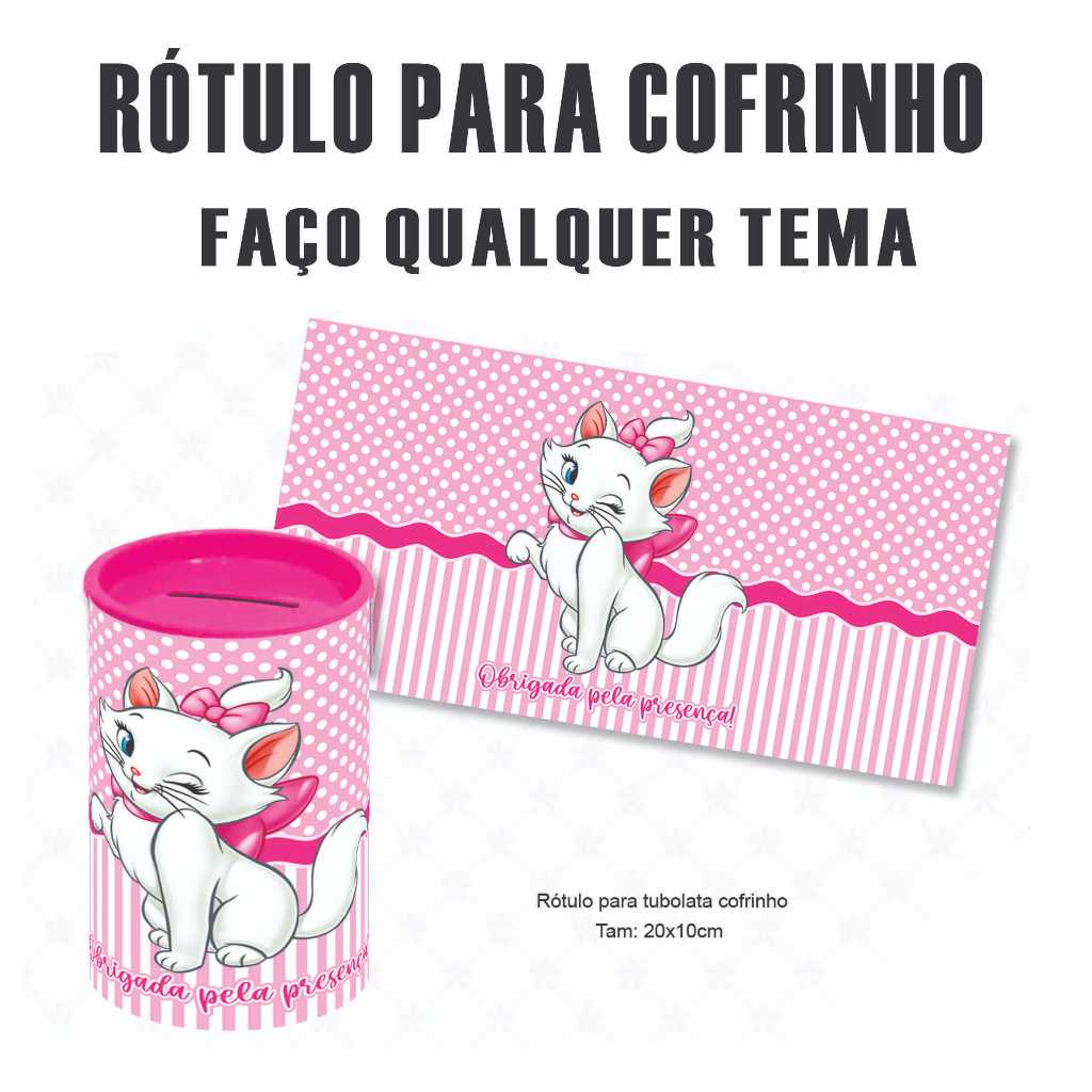 RÓTULO PARA COFRINHO TAMANHO 10 DE ALTURA POR 6 DE DIAMETRO