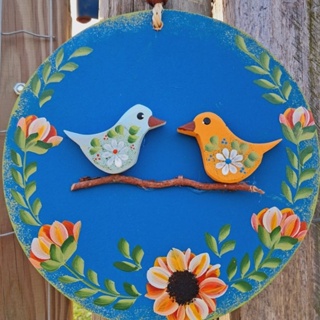 QUADRO REDONDO DECORATIVO COM PASSARINHOS DE MADEIRA DECORAÇÃO CASA CHÁCARA SÍTIO VARANDA em Oferta na Shopee