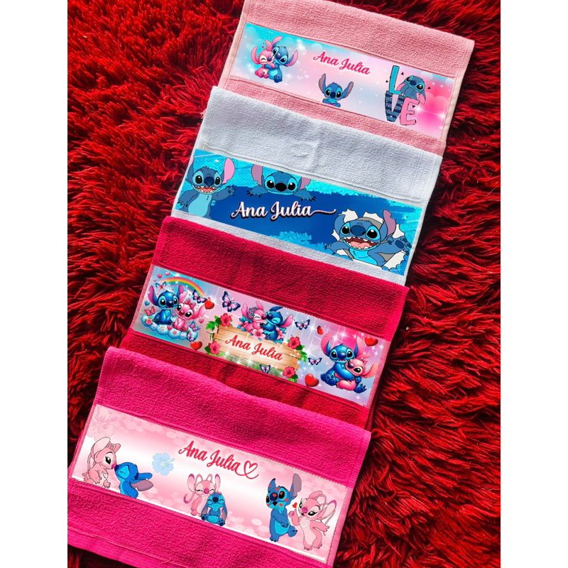 KIT COM 3 OU 4 TOALHINHAS DE BOCA PERSONALIZADA TOALINHA INFANTIL PRESENTE CRECHE KIT LAVABINHO VARIOS TEMAS